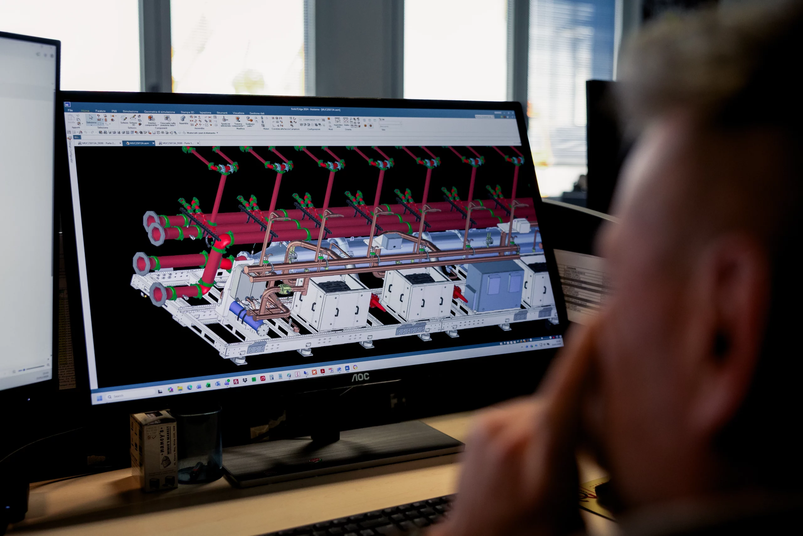 Person overseeing the system design of an integrated cooling solution on computer.