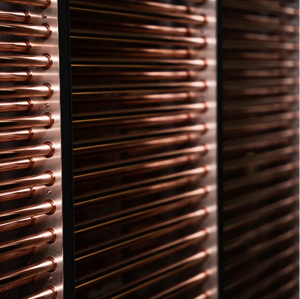 Graphic pattern in bronze.