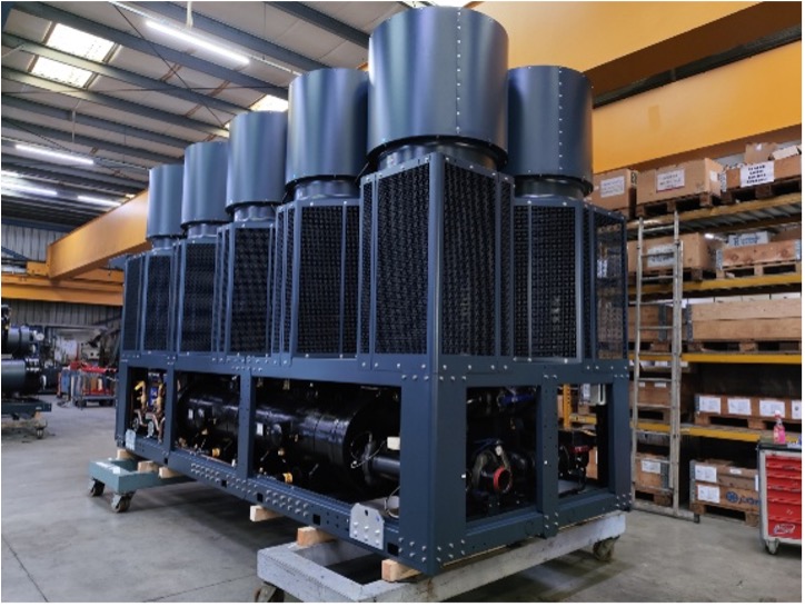 chillers with the discharge pods on top