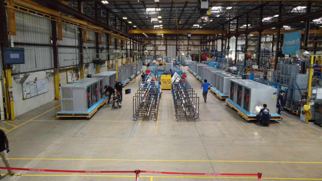 Interior of the Munters production site in Selma, Texas